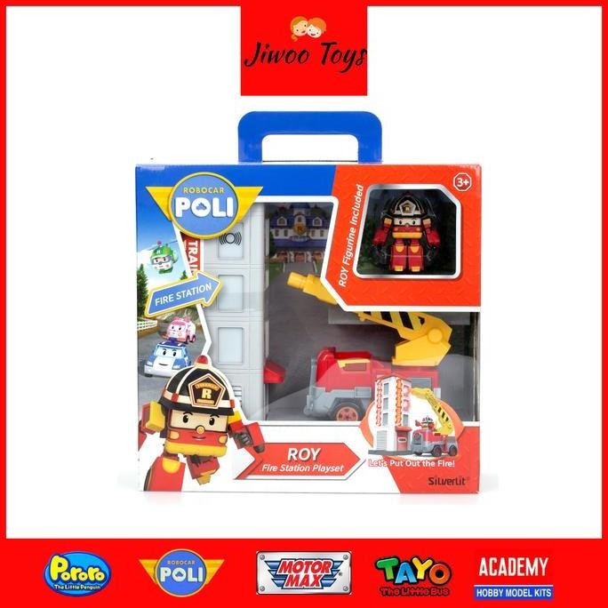 Silverlit Robocar Poli Roy Fire Station Playset 83409 Mainan Robocar