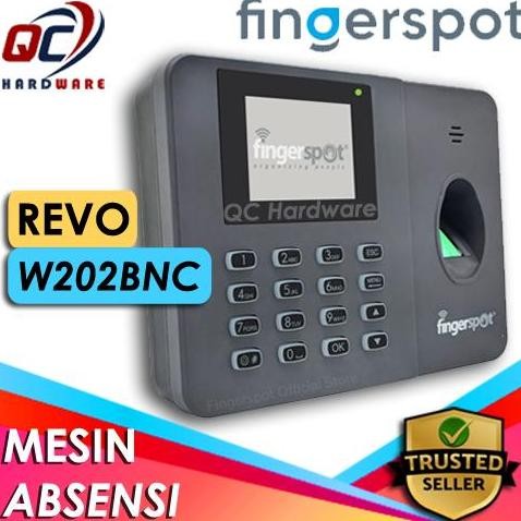Mesin Absensi Fingerspot Revo W-202 Bnc (Wifi + Battery)