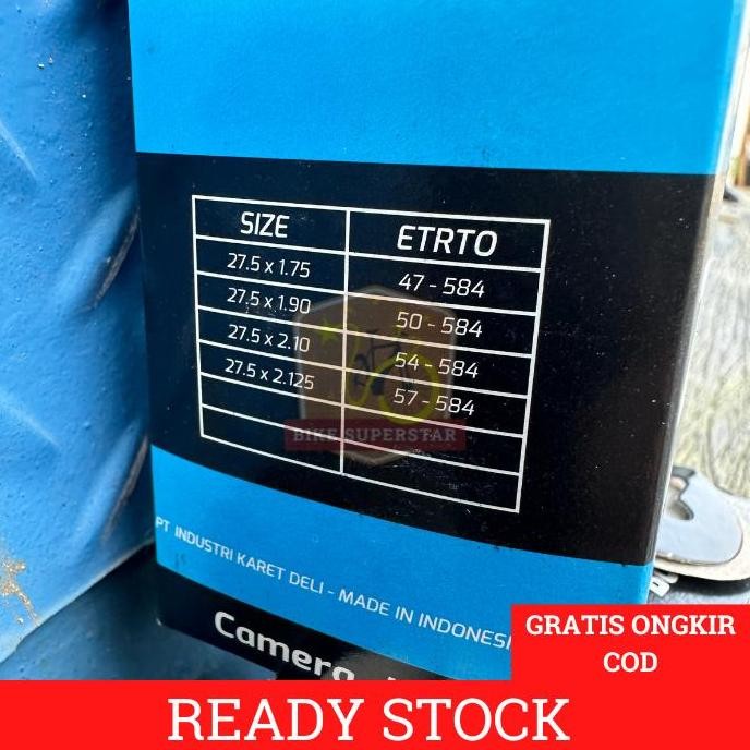 Ban Dalam Sepeda 27.5 x 1.75 / 1.95 / 2.10 / 2.125 Swallow Deli Tire murah