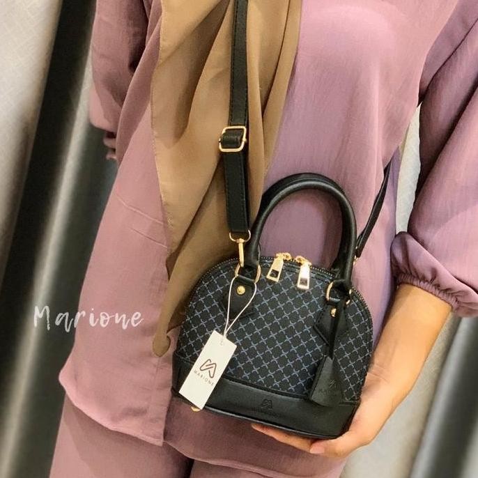 Marione - Tas Selempang Wanita Alma Solid Bag Dapat (2 Tali)-Limited Edition - Selempang Wanita Free