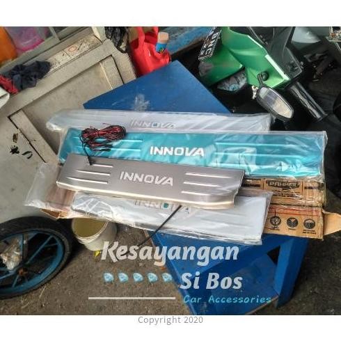 Door sill plate innova reborn led sill plate samping innova with lamp