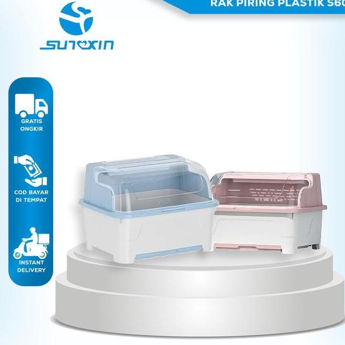 Sunxin-Rak Piring Plastik S60/ Rak Pengering Piring / Sendok Rak Dapur