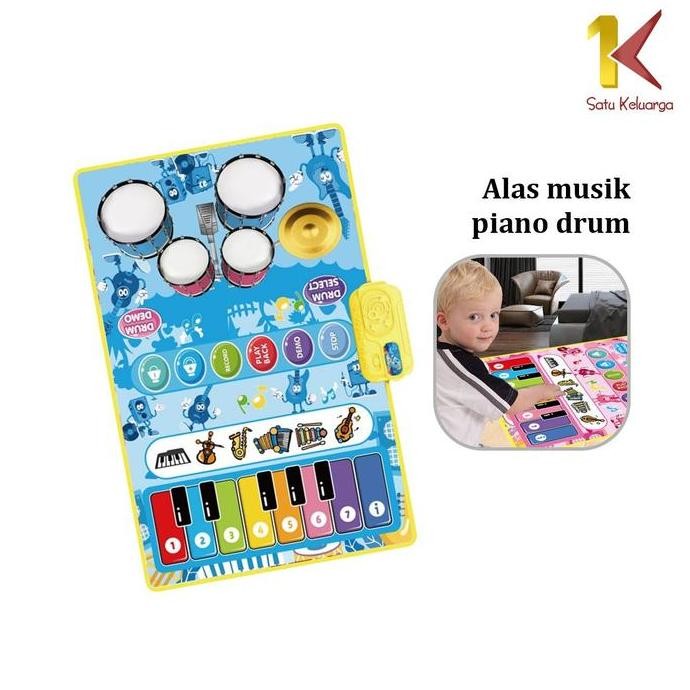 [Cod] Sk M378 Mainan Edukasi Anak 2In1 Piano Drum Alat Musik Bersuara