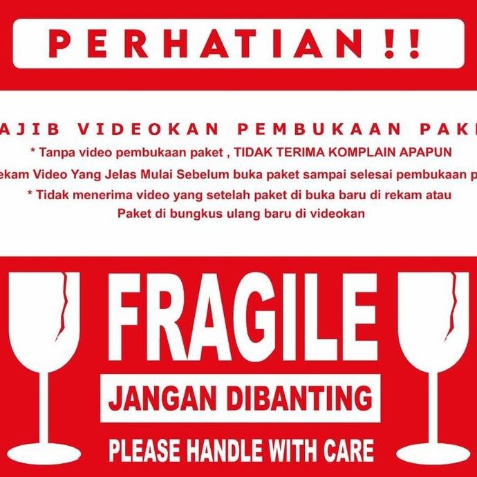Stiker Fragile Custom Order