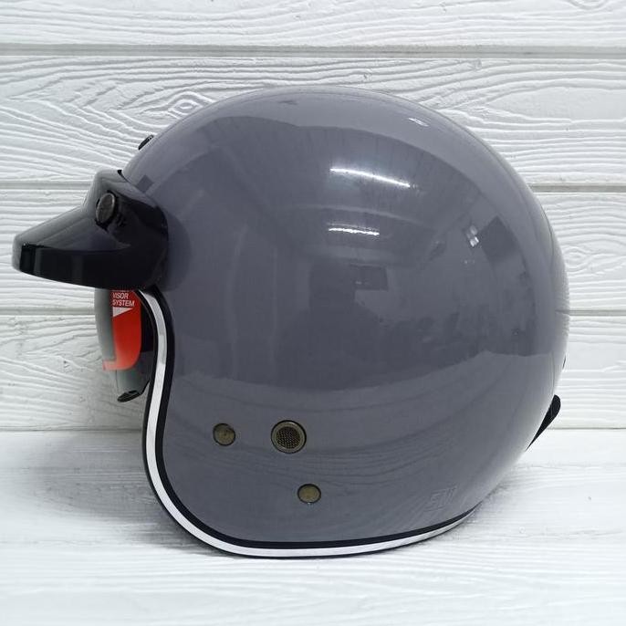 Njs Nx-2 Solid Helm Retro Helm Njs Nx2 Retro Bogo