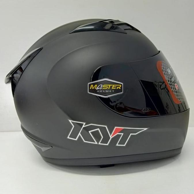 Kyt R10 Solid Black Doff Black White Gunmate Kyt R-10 Black Doff Smoke Visor Original Kyt