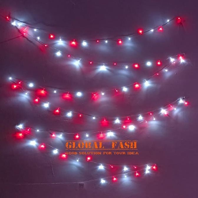 Lampu Tumblr Led Merah Putih 10 M / Lampu Hut Ri Merah Putih