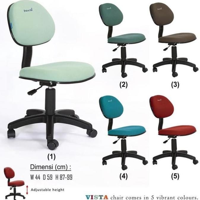 Kursi kerja/ kursi staff/ kursi kantor hidrolik murah| Indachi
