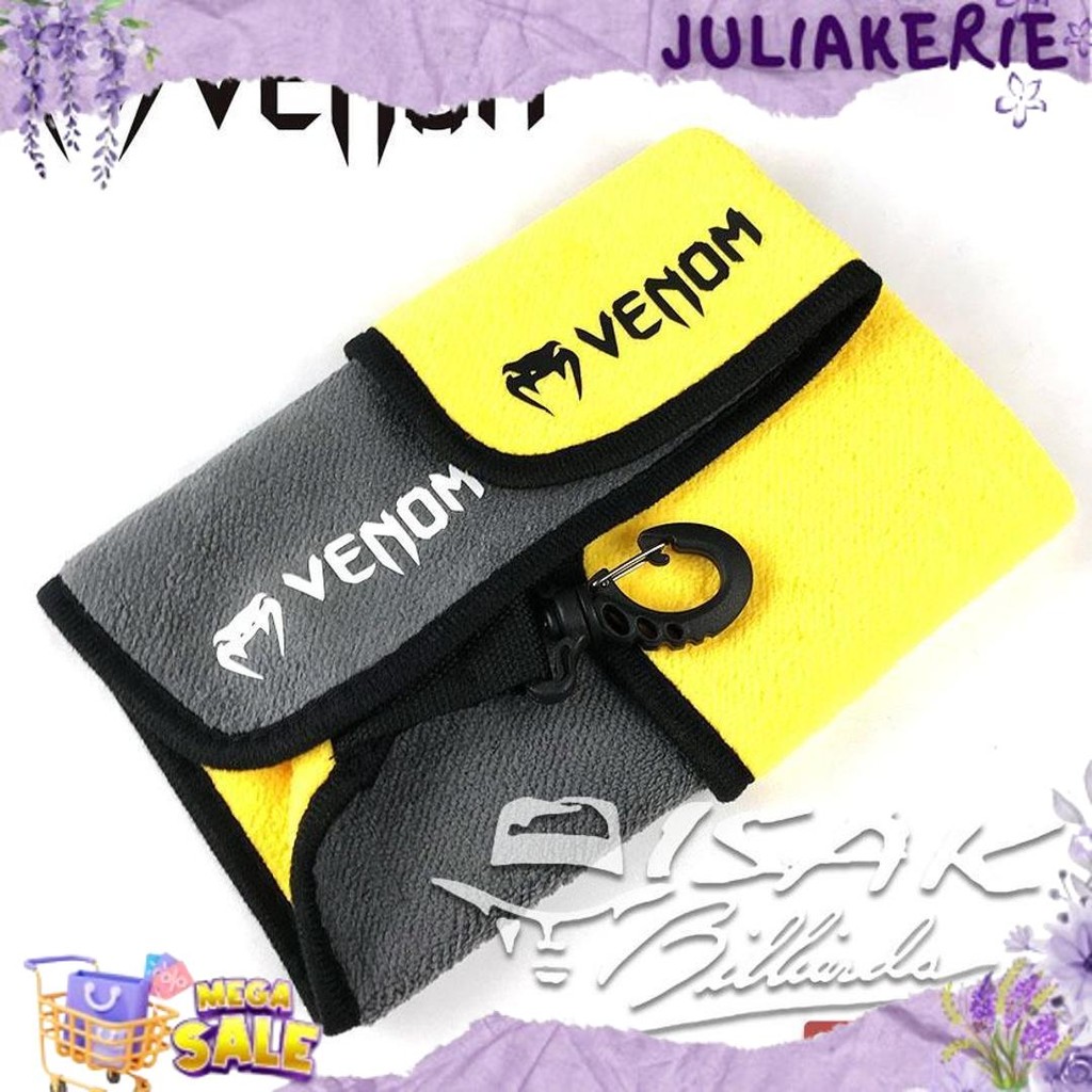 COD Venom Billiard Towel - Microfiber Handuk Kain Lap Pembersih Stick Billiard