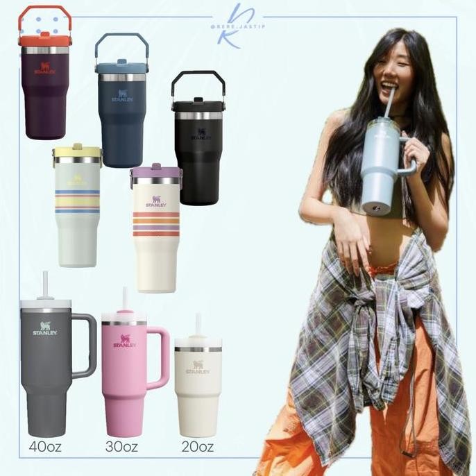 Terbaik [Ori New] Stanley Quencher 2.0, Flip Straw Tumbler, Varsity Ice Flow Tumbler 100% Ori