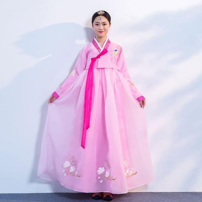 CR - HANBOK Korea Dress Traditional Korea Kostum Korea Selatan Wanita Dewasa TERLARIS