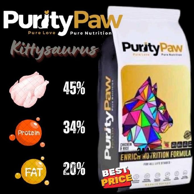 TERMURAH - PURITY PAW DRYFOOD 1.2KG FOR CAT