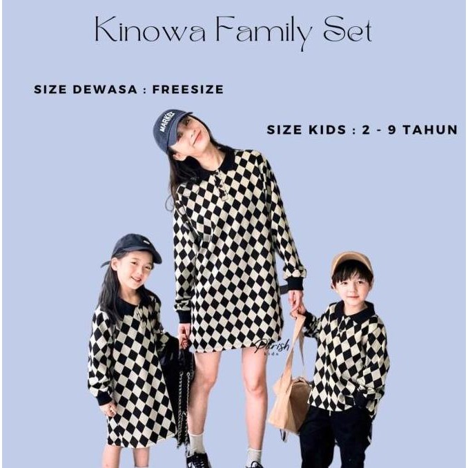 PROMO - Kinowa Polo Shirt Couple Dress/ Couple Set Keluarga Ibu dan Anak