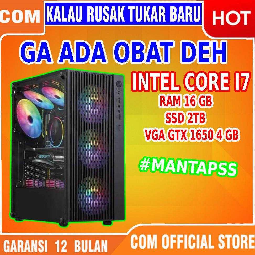 NEW komputer lengkap cpu pc computer CORE I7 rakitan GAMING EDITING murah RAM 16GB GARANSI 1 TAHUN