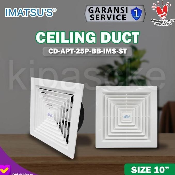 PROMO DISKON - CKE Fan Official - Exhaust Fan 10 Inch/ Hexos Plafon Ceiling Exhaust Kamar Mandi