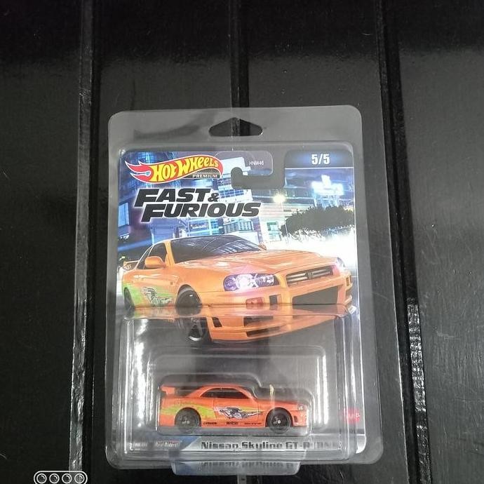 Hotwheels Premium Fast Furious Nissan Skyline R34 Free Protektor