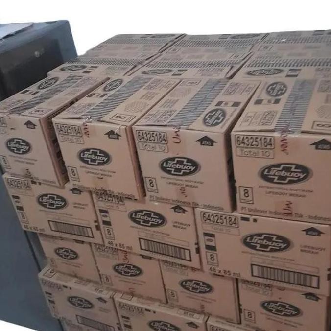 paket 1 dus isi 48 pc sabun cair lifeboy/lux/glow&lovely 85ml sabun mandi cair 5000 an