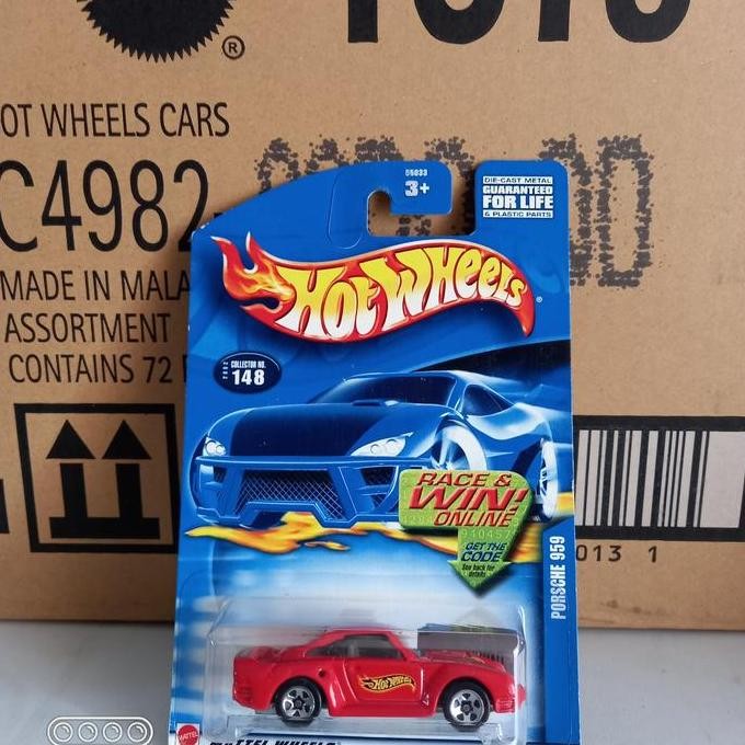 Hotwheels Porsche 959 Merah Blue Card