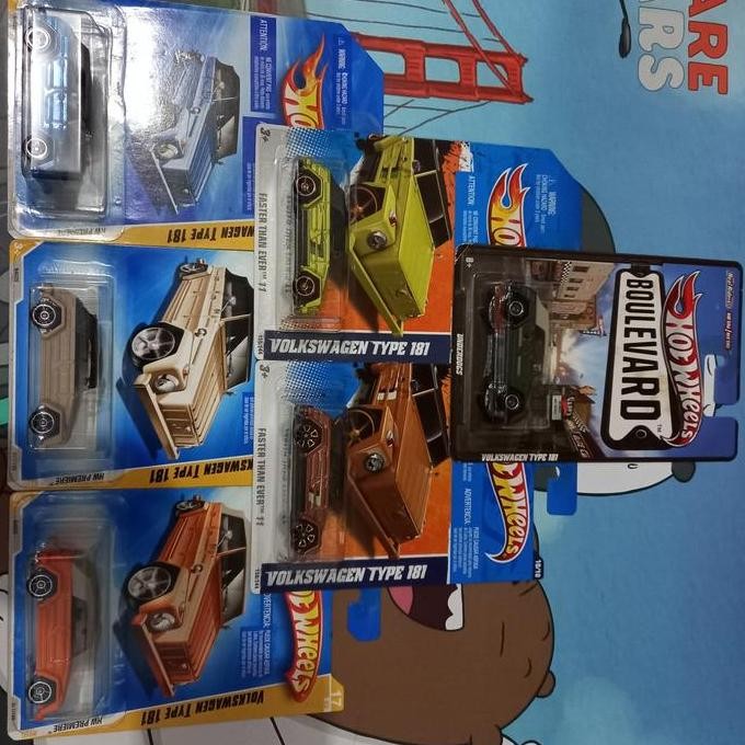 Hotwheels Set 6 Pcs Volkswagen Type 181 Boulevard