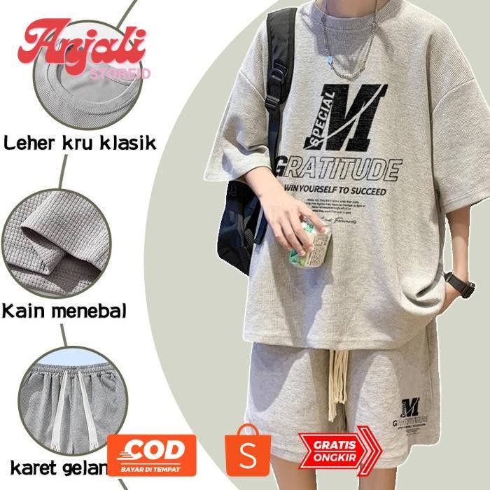 Bets Seller Baju Setelan  Kaos  Pria Outfit Cowok 1 Set  Setelan Cowok Keren 2024 One Set Pria Baju 