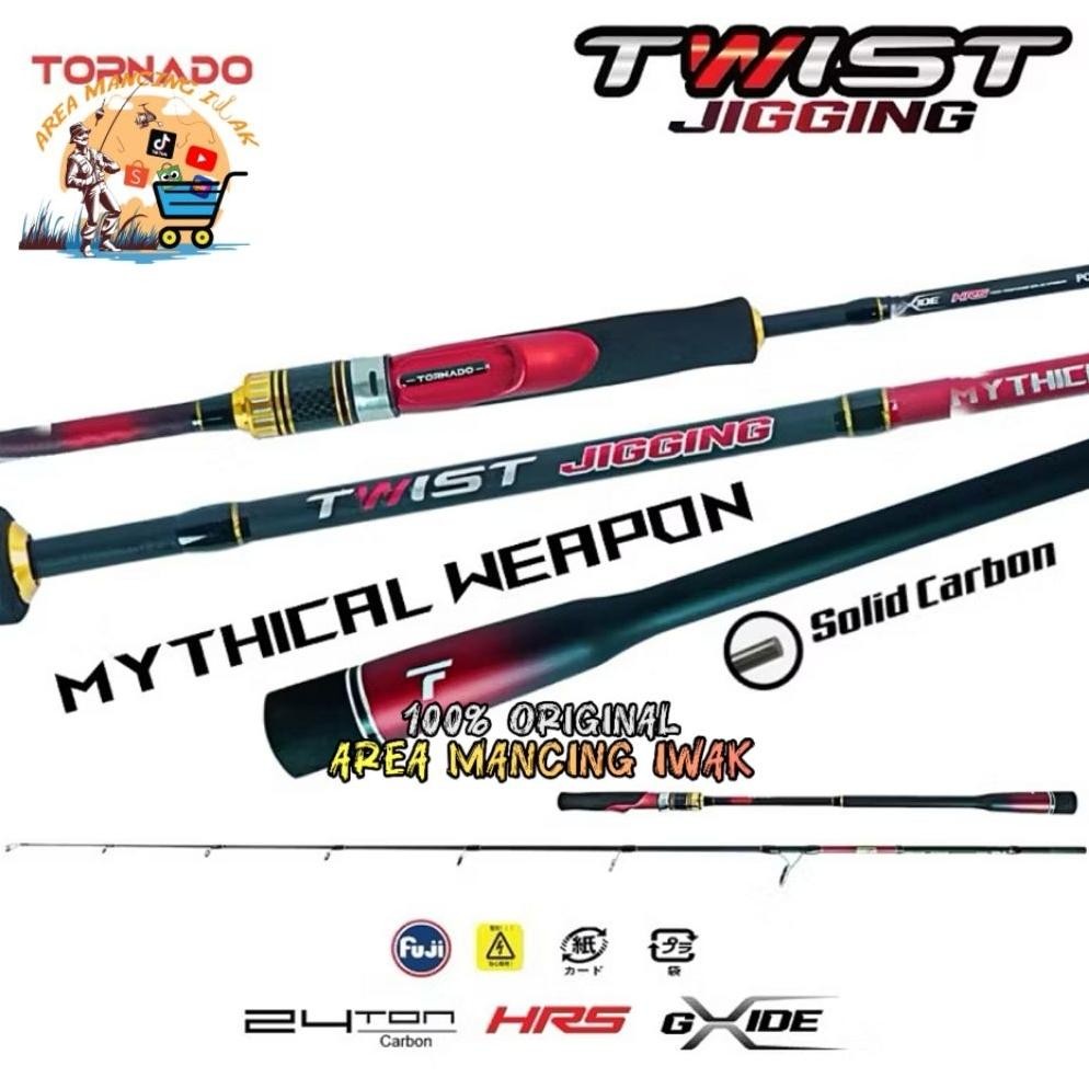 Joran TORNADO TWIST JIGGING 602/180cm PE 1-3/2-4 Fuji - Hi-Carbon Solid