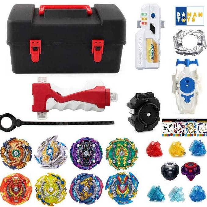 Gasing Beyblade Portable Box 8 In 1 Gasing Set