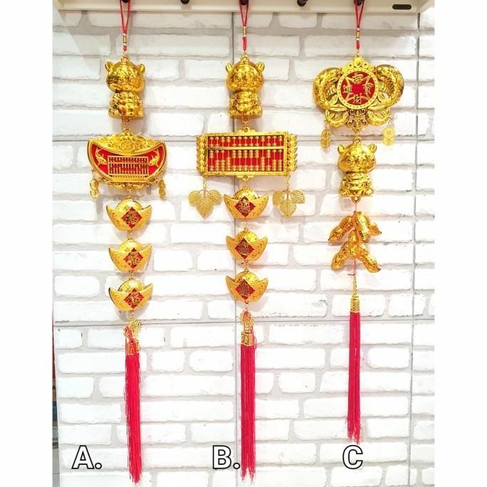 """] Gantungan Macan Emas Besar Dekorasi Imlek Hiasan Imlek Tahun Baru 2022