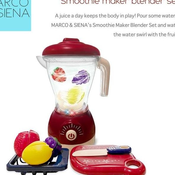Mainan Anak Blender Jus Buah Marco Siena Smoothie Mixer R Fruits Set Edukatif Edukasi Sensory Montes