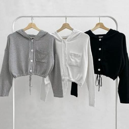 100% Ori Hoodie Mona - Sweater Hoodie Crop/ Hoodie Wanita/ Crop Blouse/ Sweater Hoodie/ Hoodie Lenga