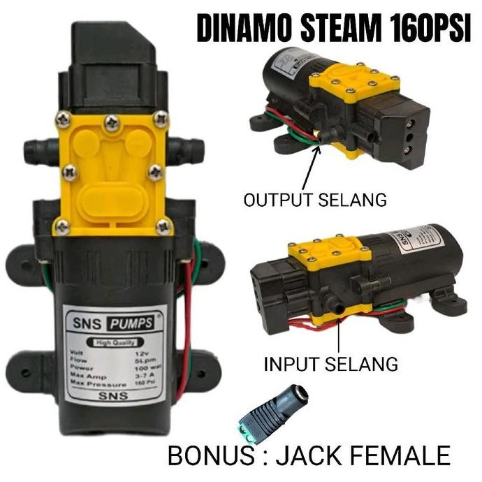 Dinamo Steam Pompa Dc 12V 160Psi Untuk Motor, Pompa Air Galon Dan Dinamo Tangki Sprayer Elektrik Ori