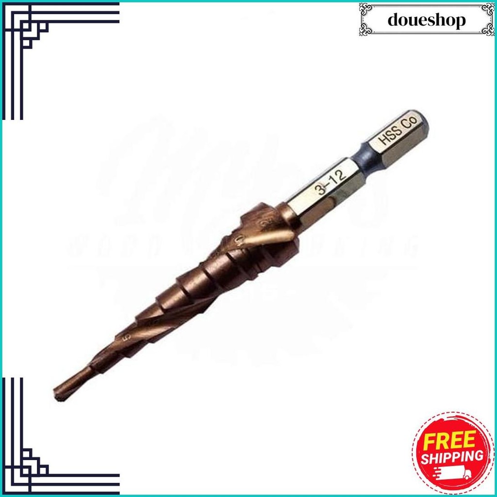 Mata Bor Pagoda Spiral Hss Cobalt M35 Hex Step Drill 3 -12Mm Siap Kirim