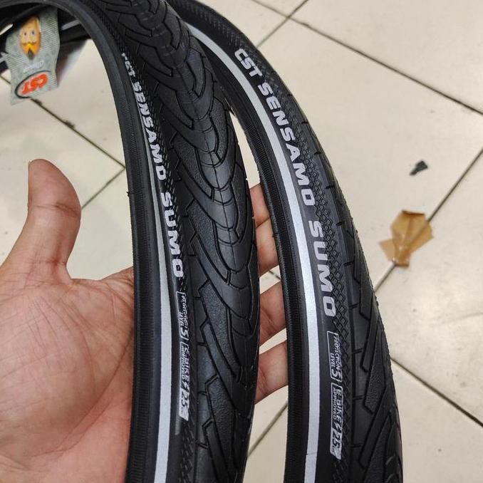 Promo Ban Luar 700 x 35C CST SENSAMO SUMO List Reflektor 700x35 Cst Sensamo Sumo 75 PSI Semi Kevlar 