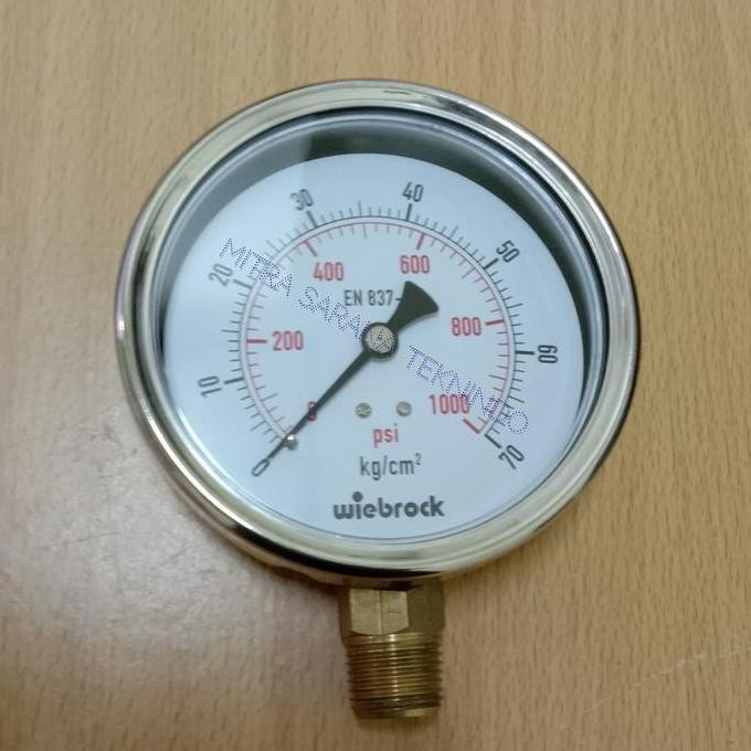 PROMO - Pressure / Presure Gauge Raket Stainless 4 inch 70 bar 1000 psi