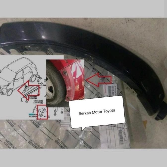 TERLARIS - Over Fender Spoiler Depan Rush Terios 2012 2013 2014 Original