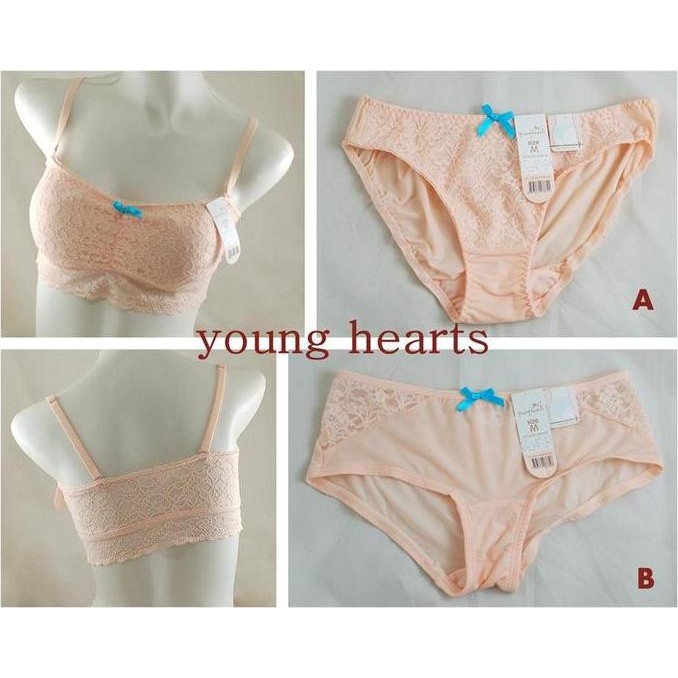 BRA SET YOUNG HEARTS TANPA KAWAT WIRELESS (VICTORIA SECRET LASENZA H&M