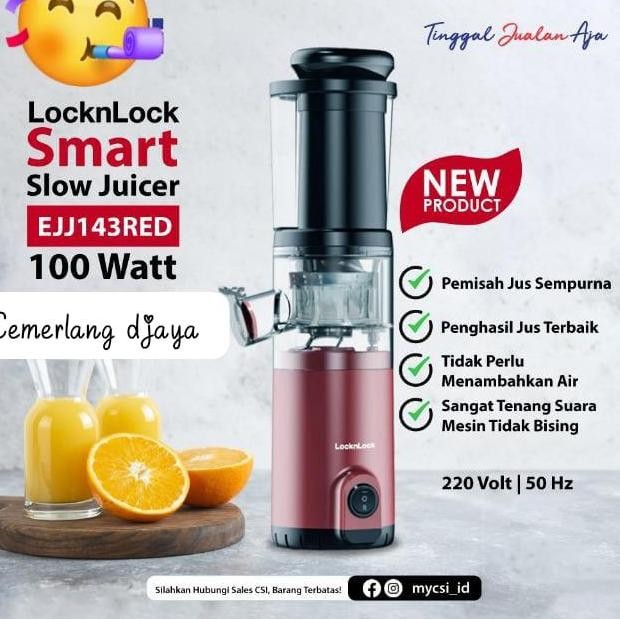 Lock N Lock SLow Juicer Smart Locknlock Smart Slow Juicer Pemisah Jus EJJ143RED EJJ 143 EJJ-143 GS