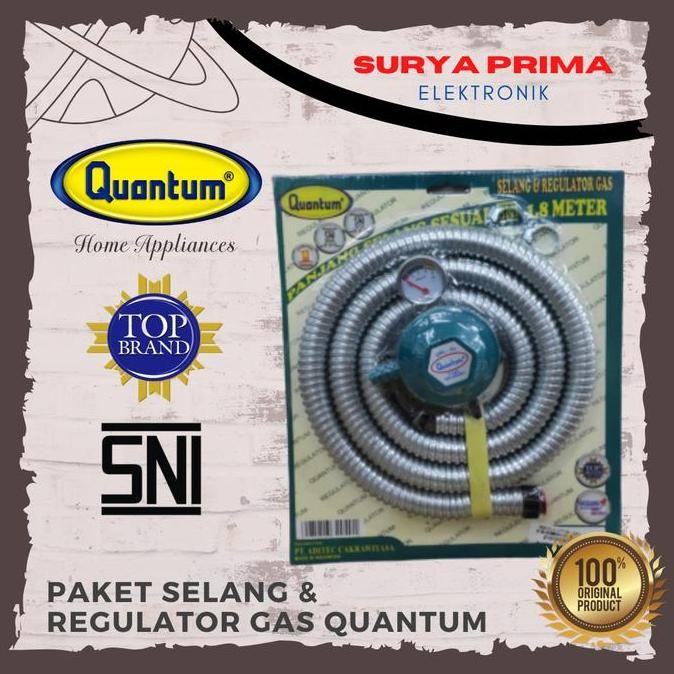 Terbaik Regulator & Selang Gas Quantum Qrl 032 100% Ori