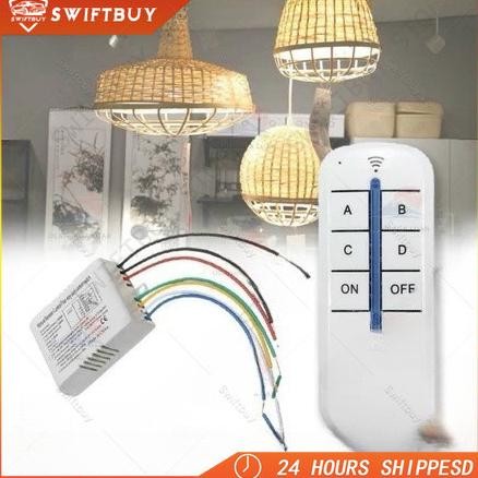 220v Saklar Remote 4 Channel 4x1000w / Remote Control Switch 4 Way/Saklar Remote 4 Channel / 220V 10