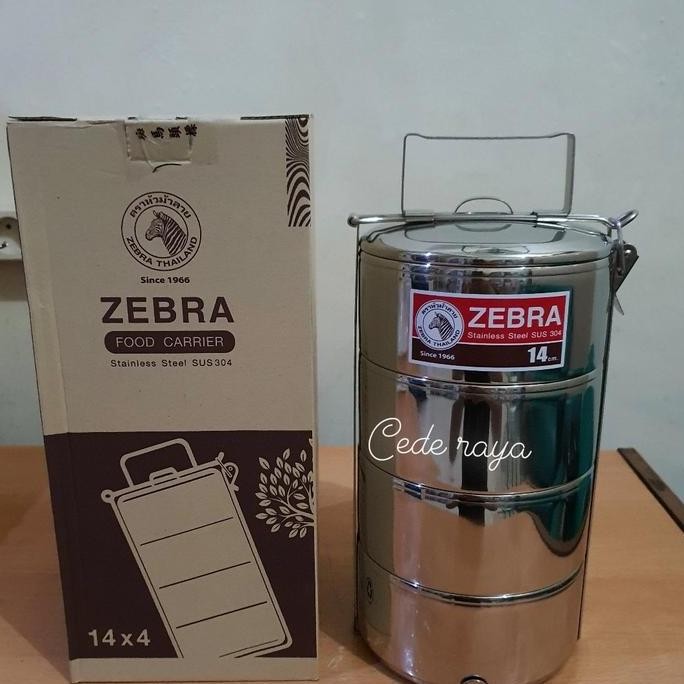 Rantang zebra stainless model jepit 14 cm x 4