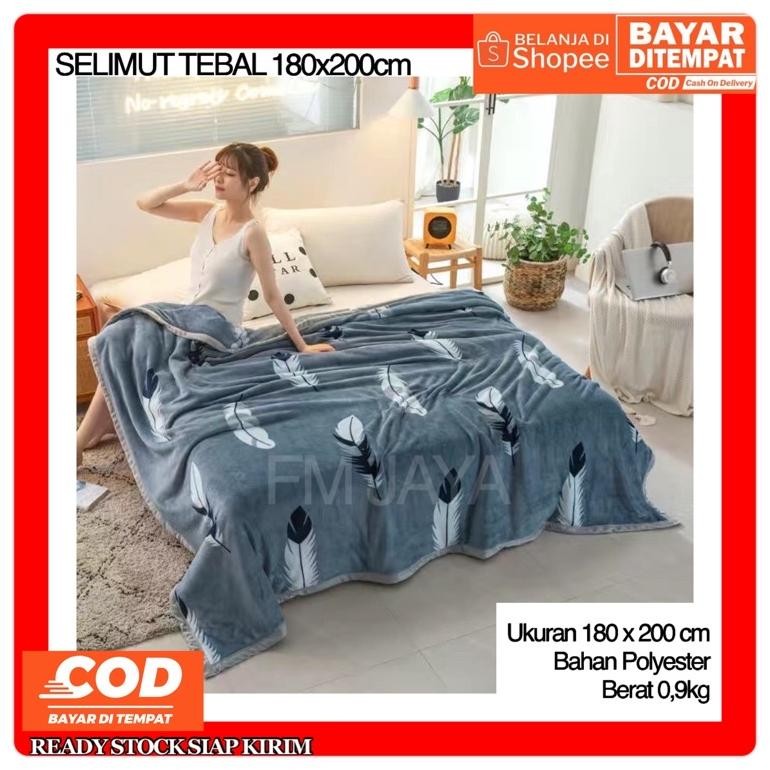 [GP77] SELIMUT TEBAL BULU 1KG 180x200CM || SELIMUT BULU IMPORT HALUS / SELIMUT DEWASA / SELIMUT BULU