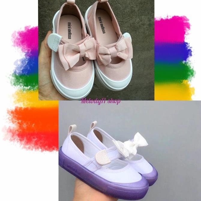 Sepatu Anak Mini Melissa Basic Pita / Sepatu Kanvas Jelly Minimelissa