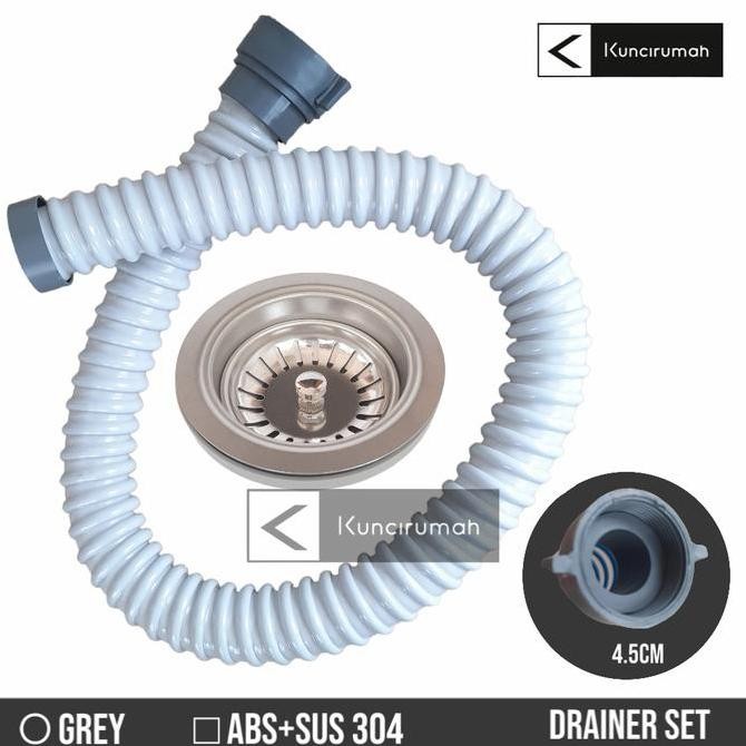 1 Set Selang Pembuangan cuci piring + Afur Sink model elite & modena
