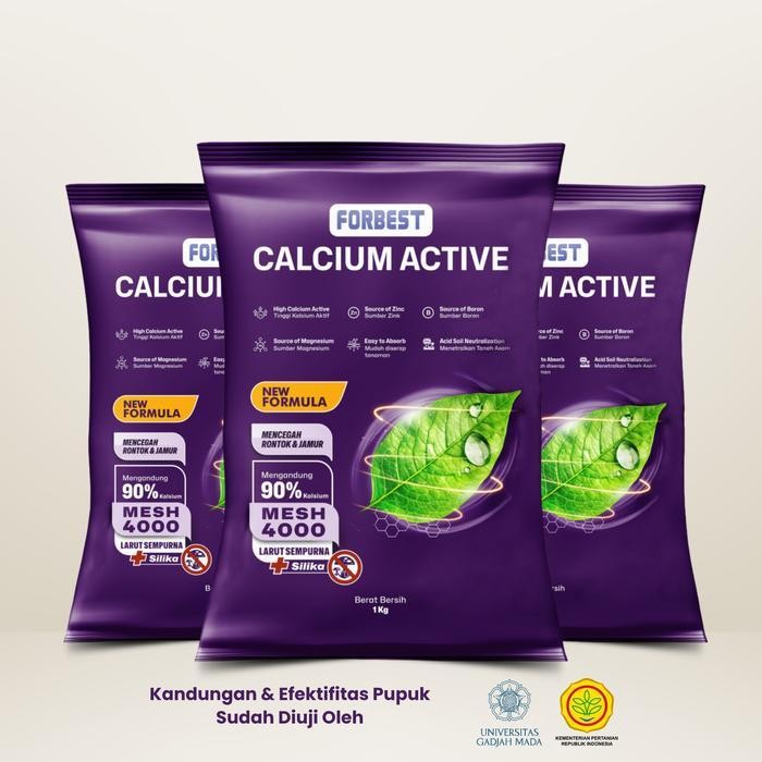 [3 Kg] New Forbest Calcium Active Bonus Kaos/Topi/Ritrina100Ml - Pupuk Tanaman Pencegah Rontok Buah 