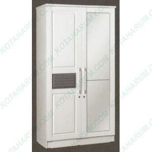Lemari Baju Pakaian Graver Sucitra Putih 2 Pintu Kaca Cermin 8521 Termurah Best Quality 100% Origina