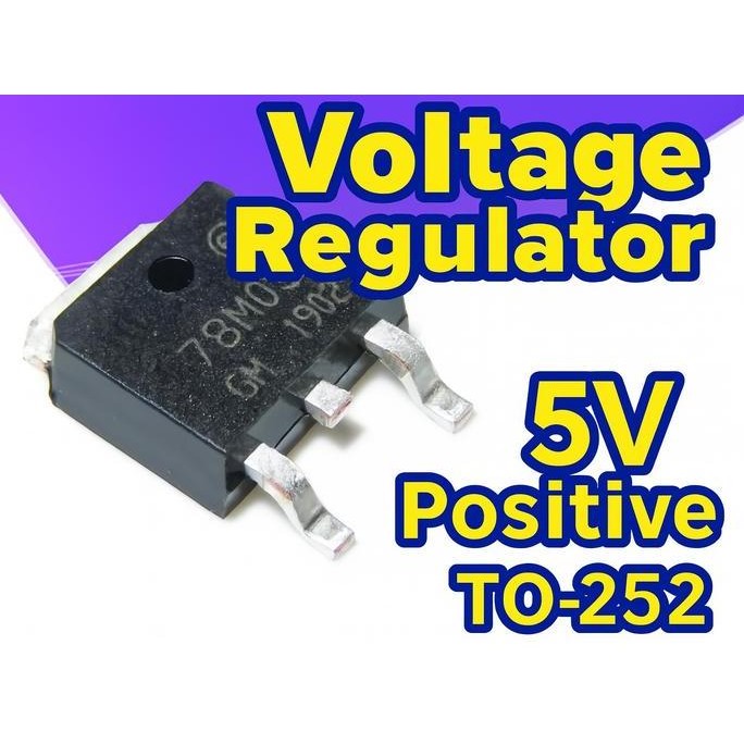 paling diminati] IC Chip Voltage REGULATOR SMD 7805 78M05 5V TO252 DPACK D-PACK Komponen Elektronik 