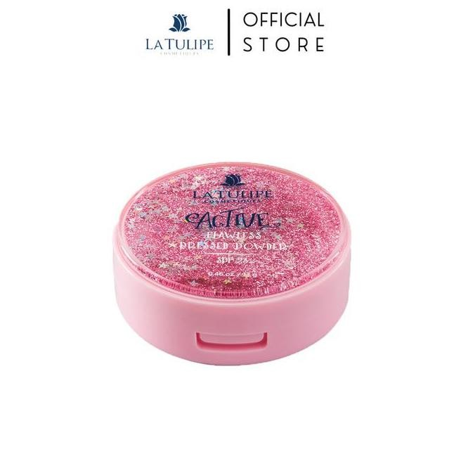 Terbaik La Tulipe Active Flawless Pressed Powder Spf 23. Bedak Latulipe 100% Ori