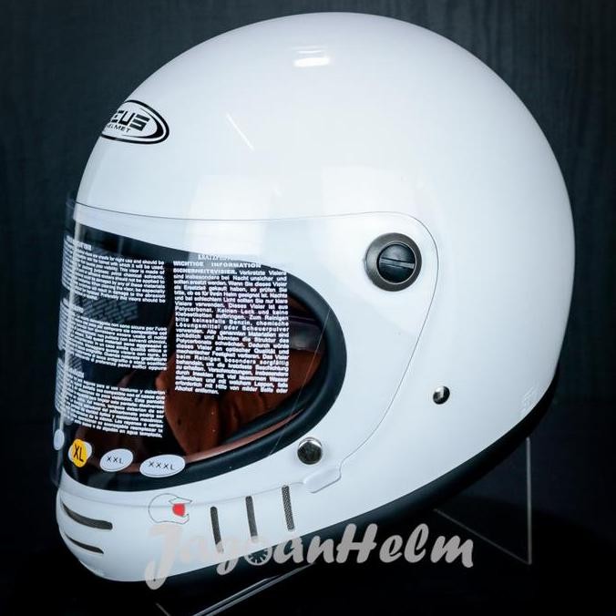 Zeus Helm Zs816E Vintage| Glossy White | Retro Zs 816E Classic Zs-816E