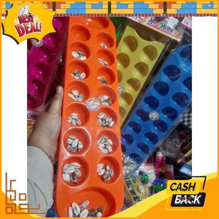 Offer Discount Mainan Congklak Bening+Biji Kerang Plastik