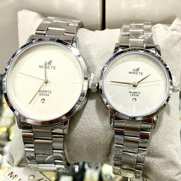 MIRETE Jam Tangan Pria Dan Wanita Bisa Couple/Single Original 100% Tahan Air Tanggal Aktif Stainless