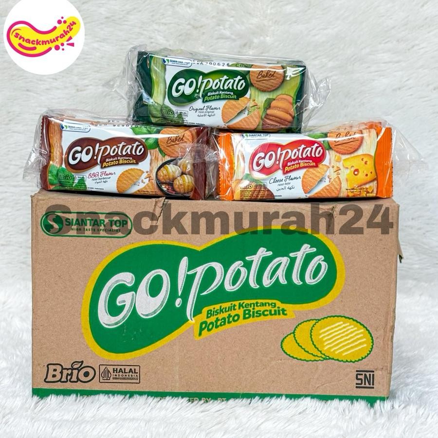 Dus O Go Potato Biskuit Kentang 1 Dus Isi 120 Pcs X 14 Gram Eceran 1